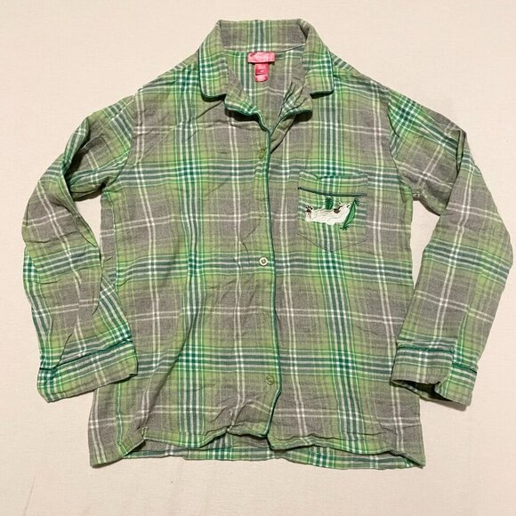 La Senza Candy Plaid Pajama Button Up Top Womens Size Small - Picture 15 of 16